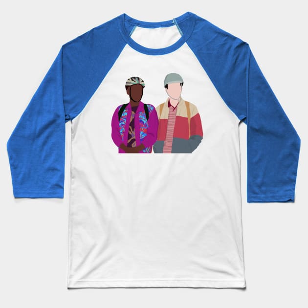 Eric and Otis Baseball T-Shirt by byebyesally